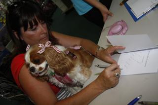 Me and Mum signing books